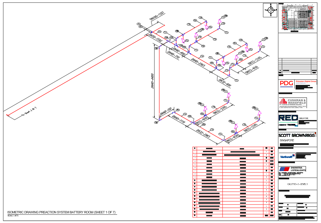 Isometric CAD 2D Data Centre